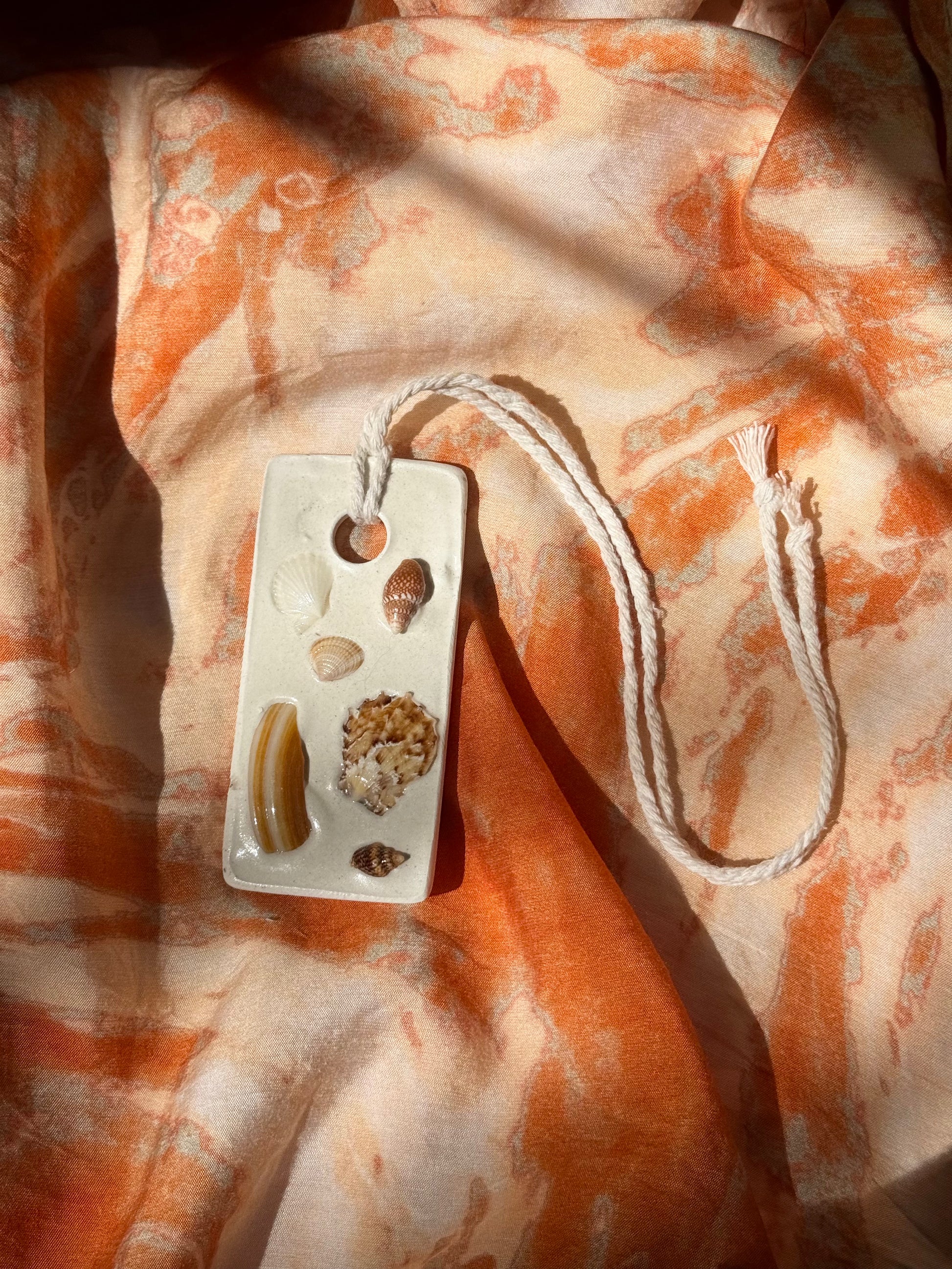 Mini Ceramic Seashell Tile – Coastal Rearview Mirror Charm | Beach Car Decor 13