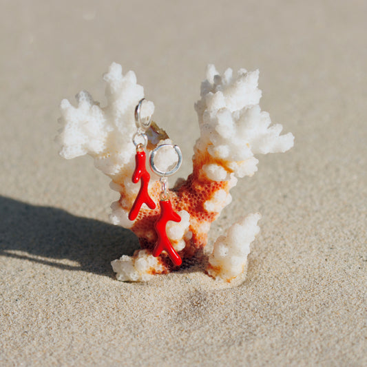 Soleil Earrings - Coral