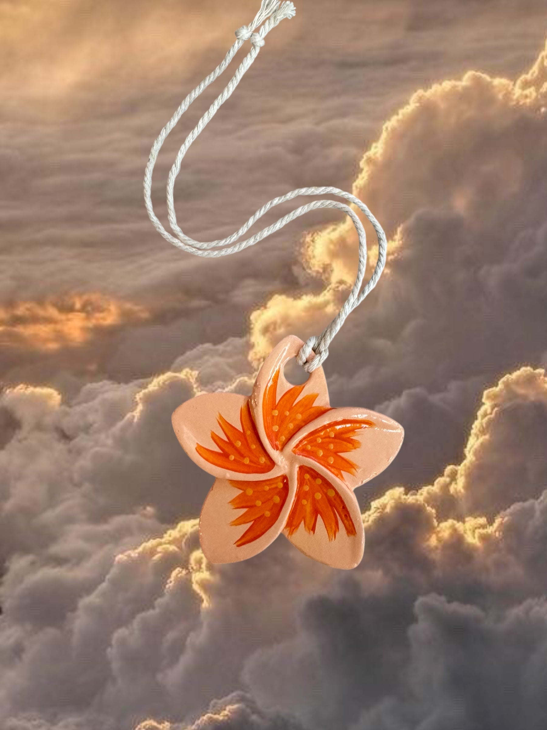 Frangipani Tile - Peach
