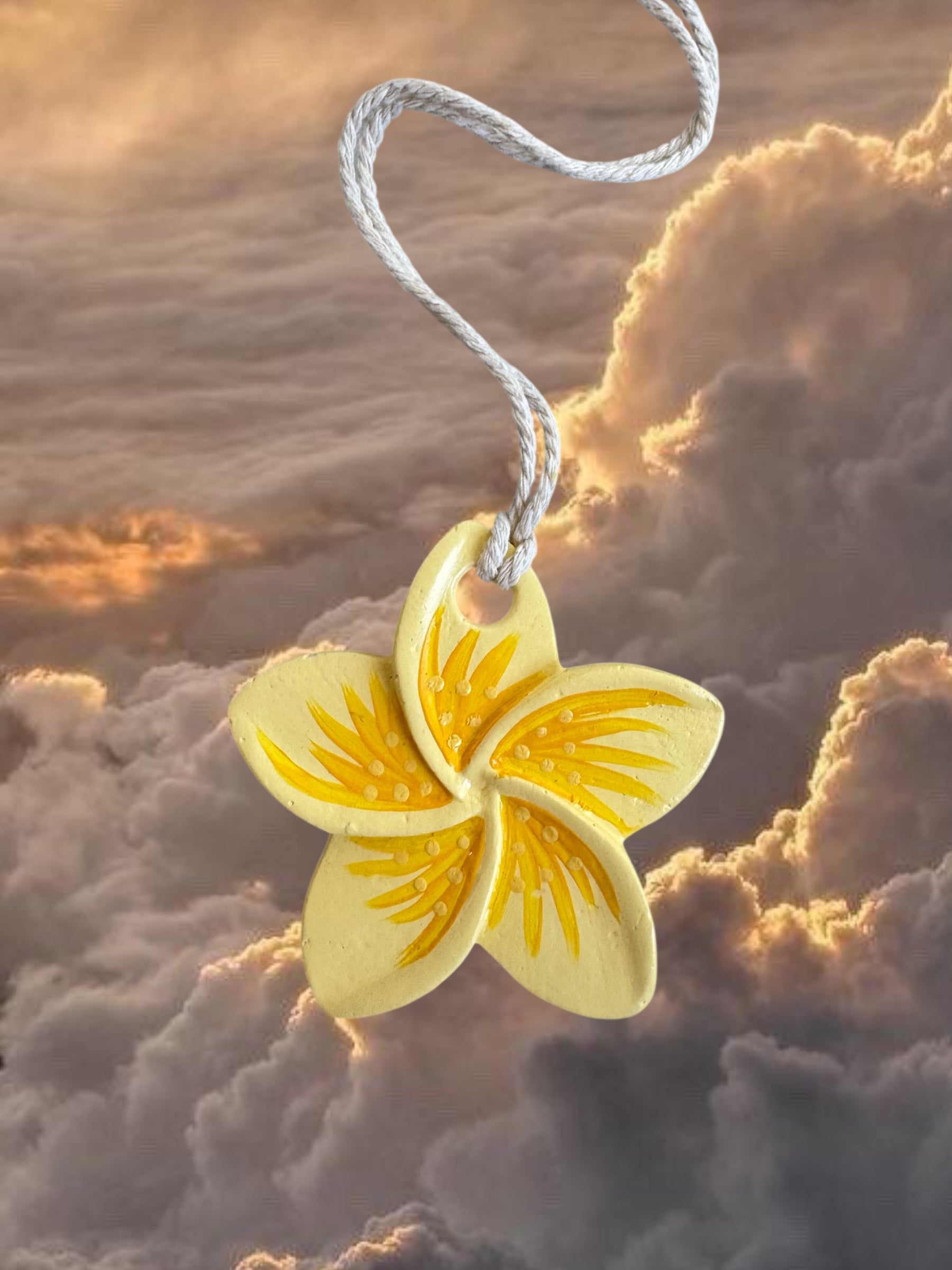 Frangipani Tile - Dark Yellow