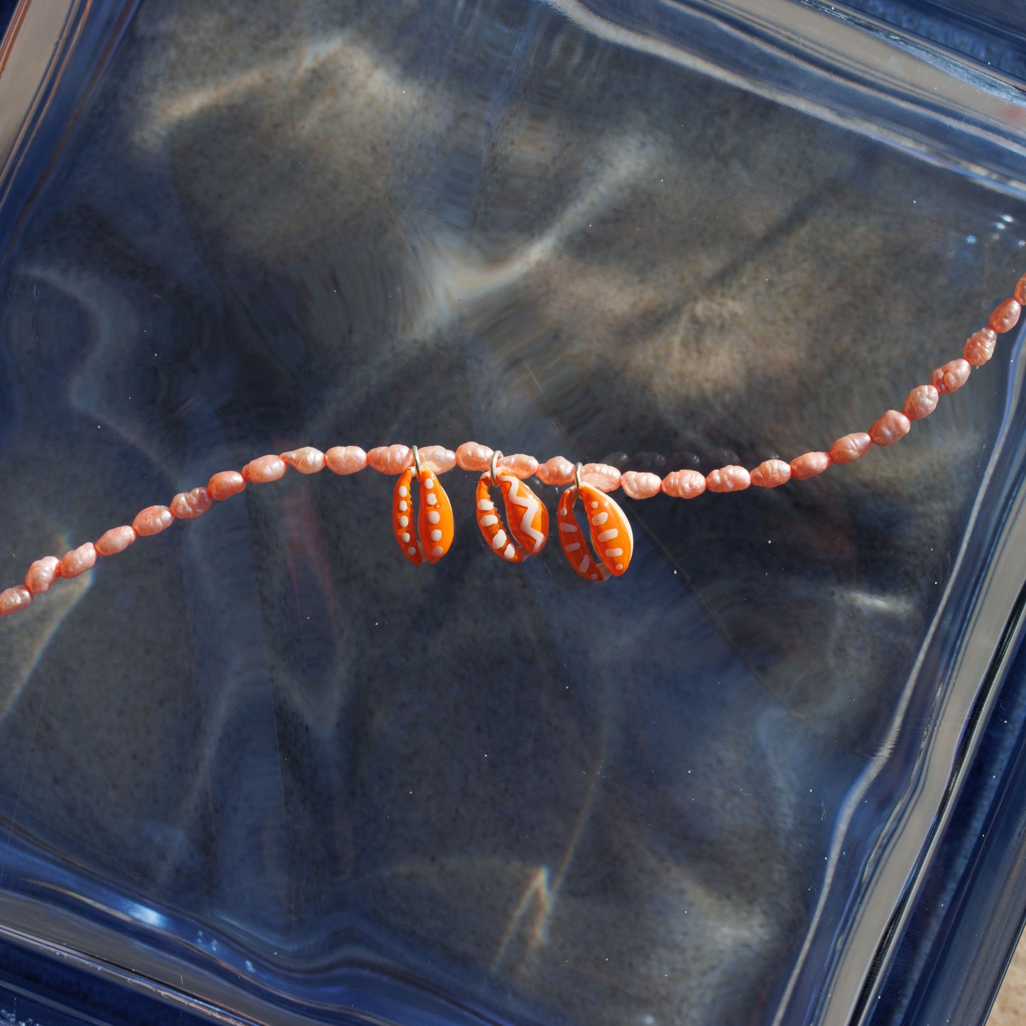 Pearl Cowrie - Pink & Orange